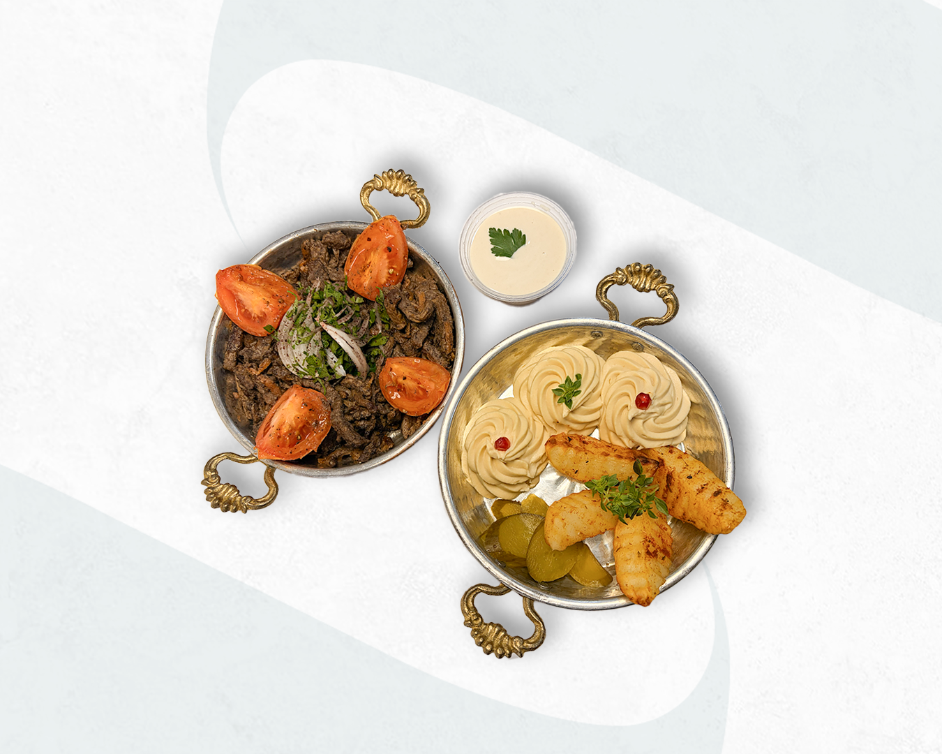 Beef Hummus and Potatoes