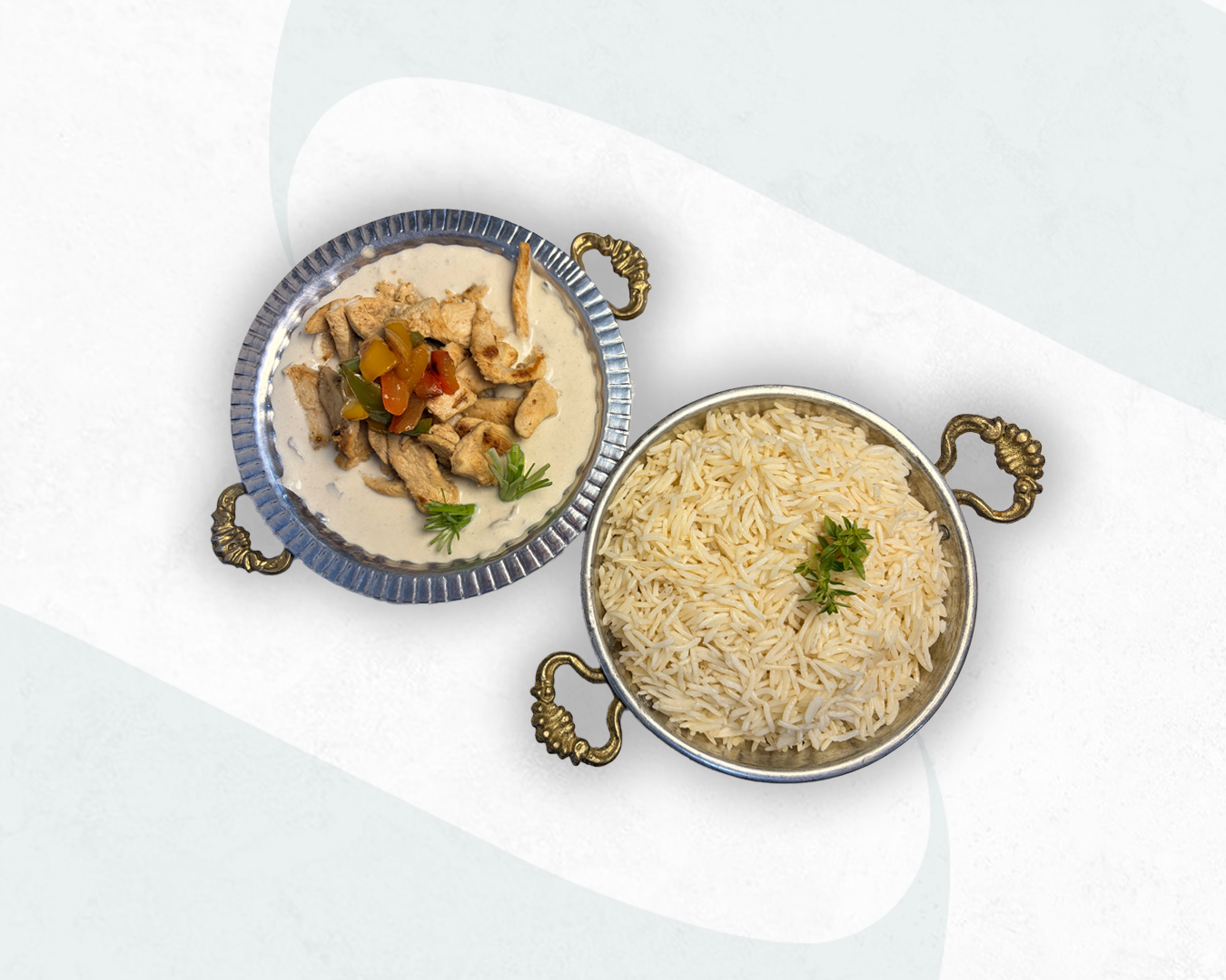 Creamy Chicken and Vegetables with White Rice